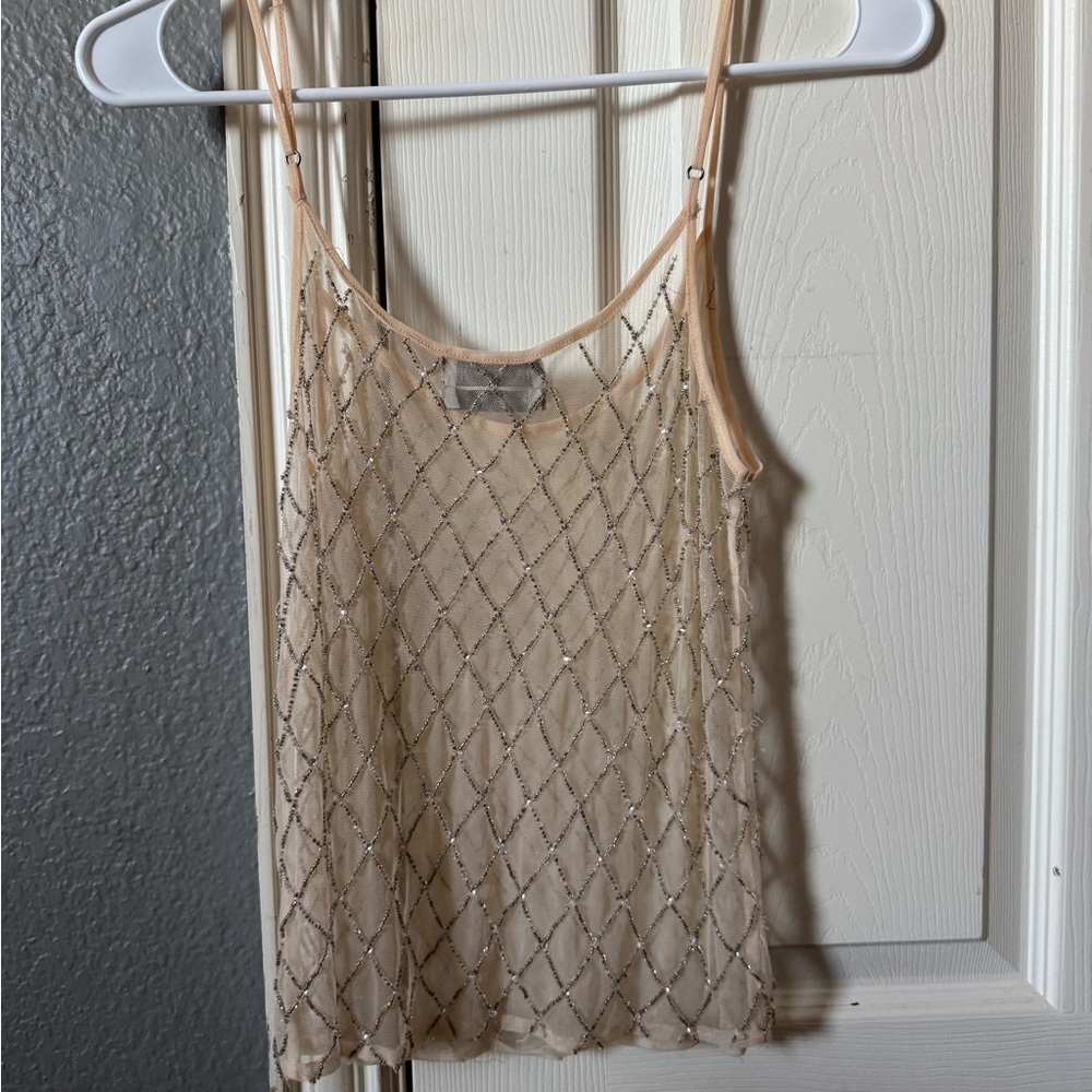 URBAN OUTFITTERS Sheer Rhinestone Top - Picture 3 of 3